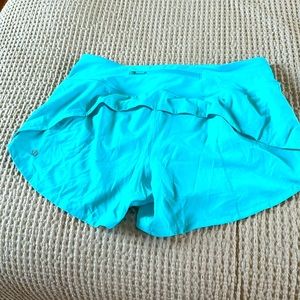 Size 8 Teal Lululemon Speed Up High-Rise Lined Short 4".